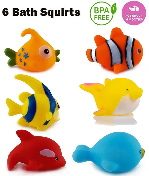 Deal_Bindaas_Annie_Cute_Animals_Squeeze_Toy_6_PC_Set_|Chu_chu|Silly_Squeezing_&_Squawking_Baby_Bath_Toy_|_Infants_Kids,_Multicolor,_Small_(LW-AN42534)