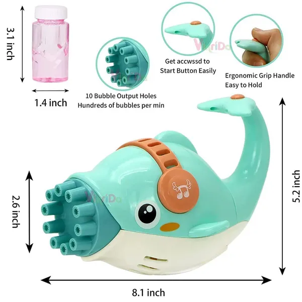 Dolphin_Bubbles_Gatling_Machine_10-Hole_Battery_Operated_Electric_Gun_Toy_for_Toddlers_,_Outdoor_Toys_for_Boys_and_Girls,_Pack_of_1