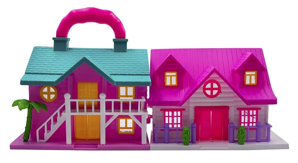 Portable_Funny_Girls_Doll_House_Play_Set_|_19Pcs_|_100%_Non-Toxic_BPA_Free_Plastic|_Big_Dream_House_Lovely_Classic_Shape_N_Design_Multicolour