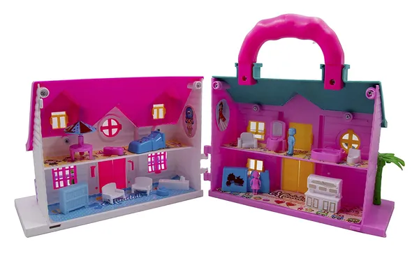 Portable_Funny_Girls_Doll_House_Play_Set_|_19Pcs_|_100%_Non-Toxic_BPA_Free_Plastic|_Big_Dream_House_Lovely_Classic_Shape_N_Design_Multicolour