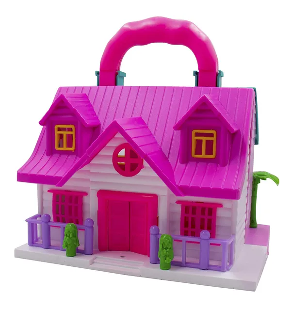 Portable_Funny_Girls_Doll_House_Play_Set_|_19Pcs_|_100%_Non-Toxic_BPA_Free_Plastic|_Big_Dream_House_Lovely_Classic_Shape_N_Design_Multicolour