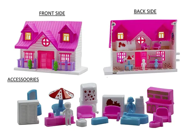 Funny_Doll_House_Set_for_Girls_Kids_with_Furniture_|_18_Pc_Set_|_Openable_Door_Dream_House_Lovely_Classic_Shape_N_Design_–_Pink
