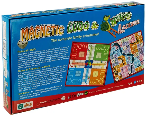 Magnetic_Ludo_Snakes_'n'_Ladders_Board_Game_for_Kids,Multicolor