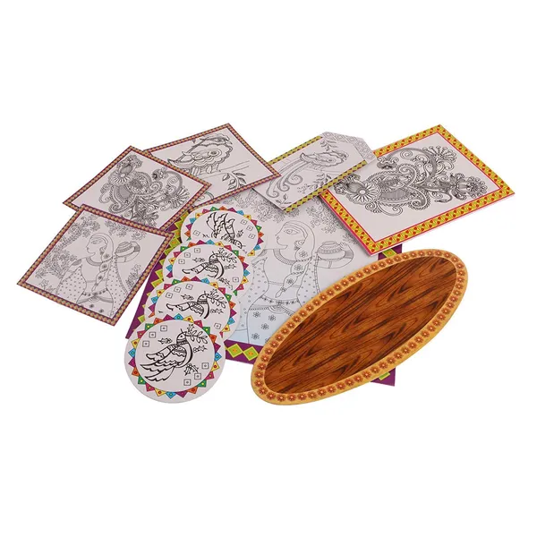 Traditional_and_Contemporary_Madhubani_Art_Set,_Multi_Color