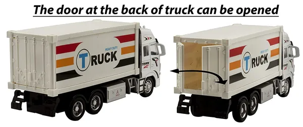 Deal_Bindaas_Annie_Cargo_Container_Truck_|Die-Cast_Metal_Pull_Back_|1:38_Scaled_Model_|Construction_Vehicle_Toy_-_White