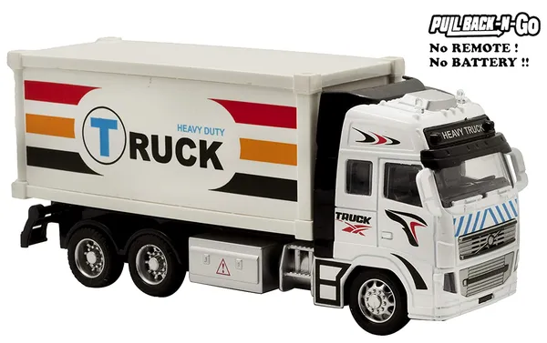 Deal_Bindaas_Annie_Cargo_Container_Truck_|Die-Cast_Metal_Pull_Back_|1:38_Scaled_Model_|Construction_Vehicle_Toy_-_White
