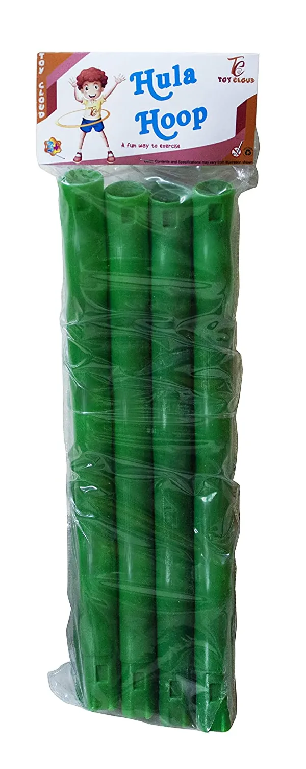 Hula_Hoop_Zig-Zag_(8_Inter-Lockable_Pieces)_for_Adult_Kids_Exercise_Fitness_Ring_Multi_Colour_Adjustable_Size_46-75_Cms_Diameters_(Green)