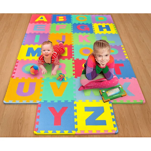 Huze_Size_Alphabet_Foam_Puzzle_Mat_26_Pieces_Eva_Foam_Mat_A_to_Z_30cm_Memory_mat_for_Kids(30X30cm)
