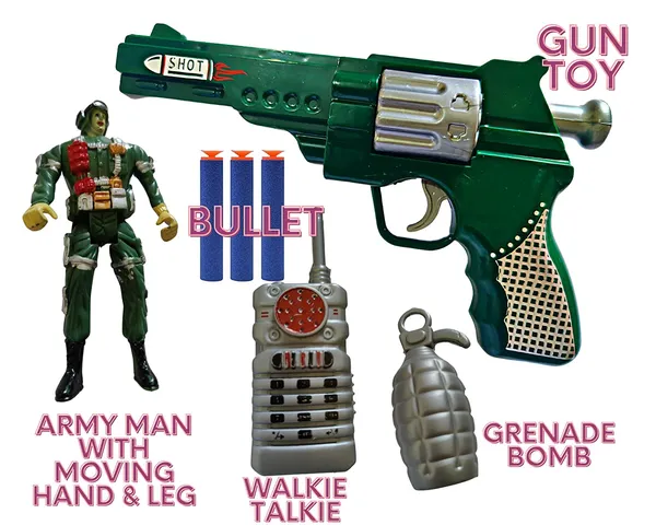 Pistol_Toy_Gun_Soft_Blaster_Bullet_Dart_Shooting_Toy_with_3_Safe_Foam_Bullets_with_Army_Man_Mobile_Bomb_for_Kids_8+Years_Green