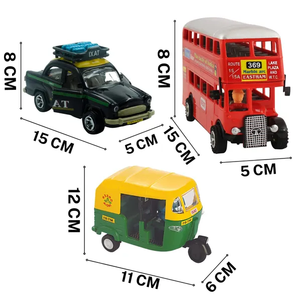 Pull_Back_Public_Transport_Mini_Auto_CNG_|_Double_Decker_Bus_|_Taxi_Car_Model_Vehicle_Die_Cast_Toy_for_Kid_Hobby_Plastic_Indian_Pack_of_3