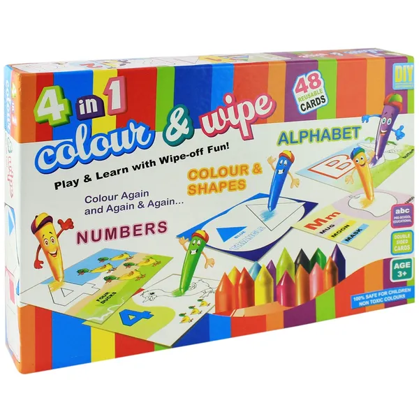 4_in_1_Colour_&_Wipe_Kit_48_Reusable_Cards_Child_Creativity_Development_Toy_â€“_3_Years_Above_Kids