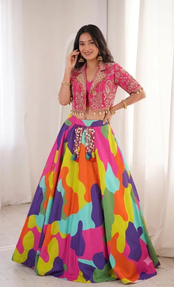 New_Super_Embroidery_Coding_Work__Lehenga_Choli
