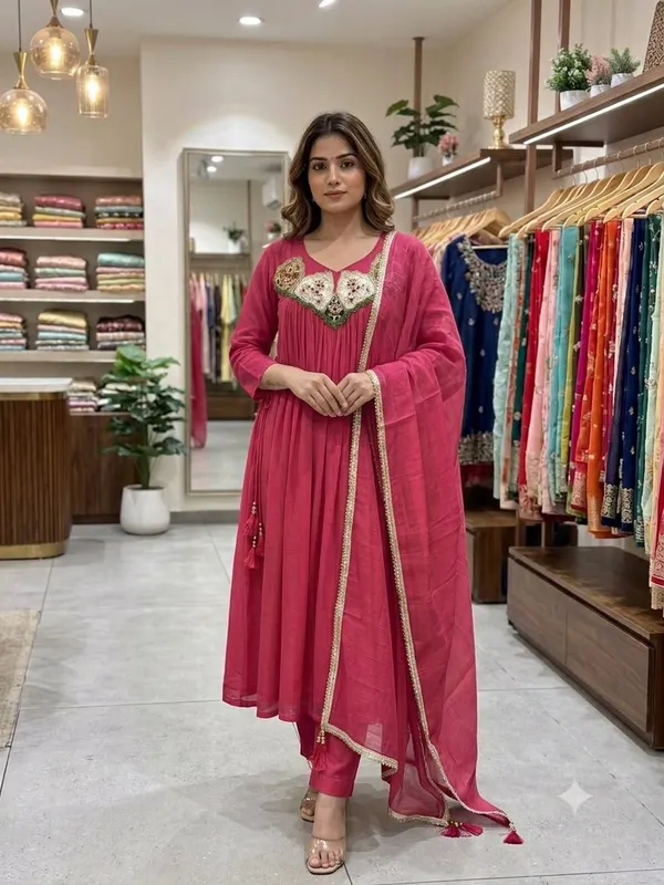 This_Festival_Season_Wear_Our_Beautiful_Hand_Work_Outfit_Sequence_Embroidered_Gown_,_Pant_With_Dupatta
