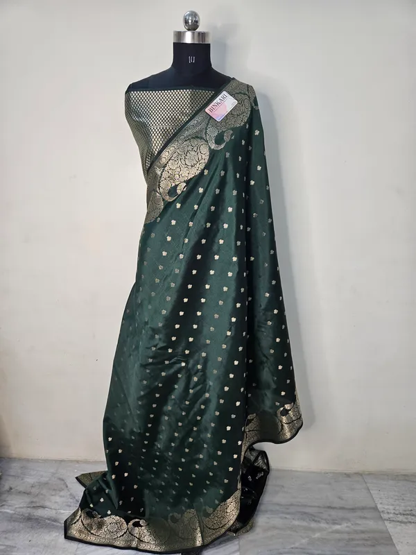 Faux_katans_with_satin_premium_border_buti_banarasi_saree/