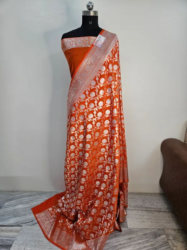 bareek_jaal_faux_katans_georgette_banarasi_saree/_orange