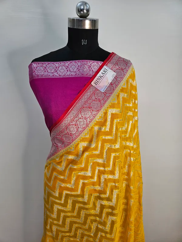 faux_katans_georgette_banarasi_saree_in_yellow