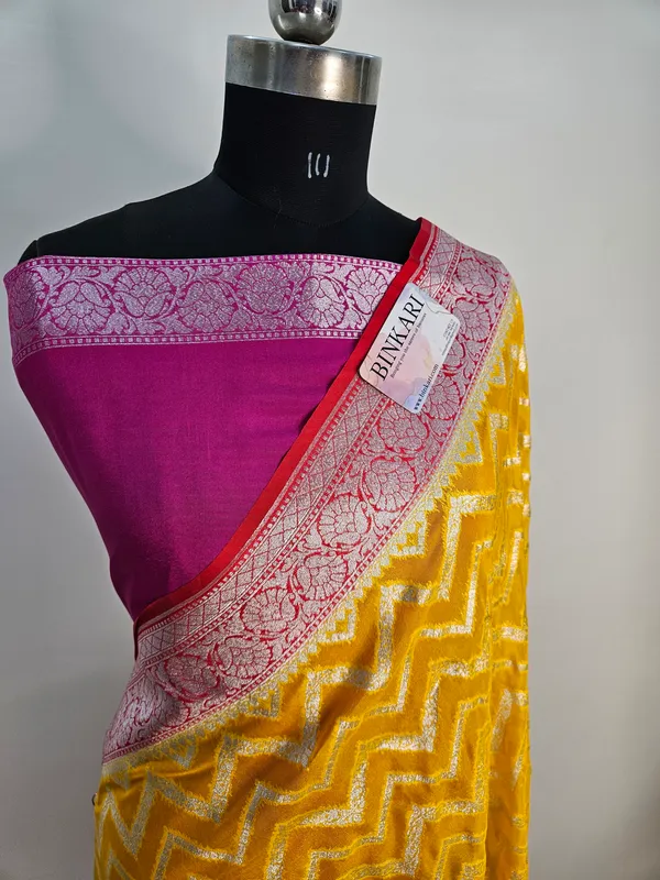 faux_katans_georgette_banarasi_saree_in_yellow