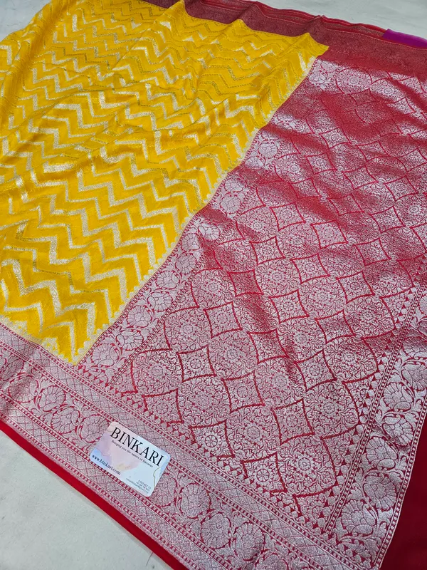 faux_katans_georgette_banarasi_saree_in_yellow