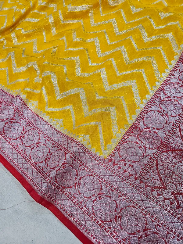 faux_katans_georgette_banarasi_saree_in_yellow