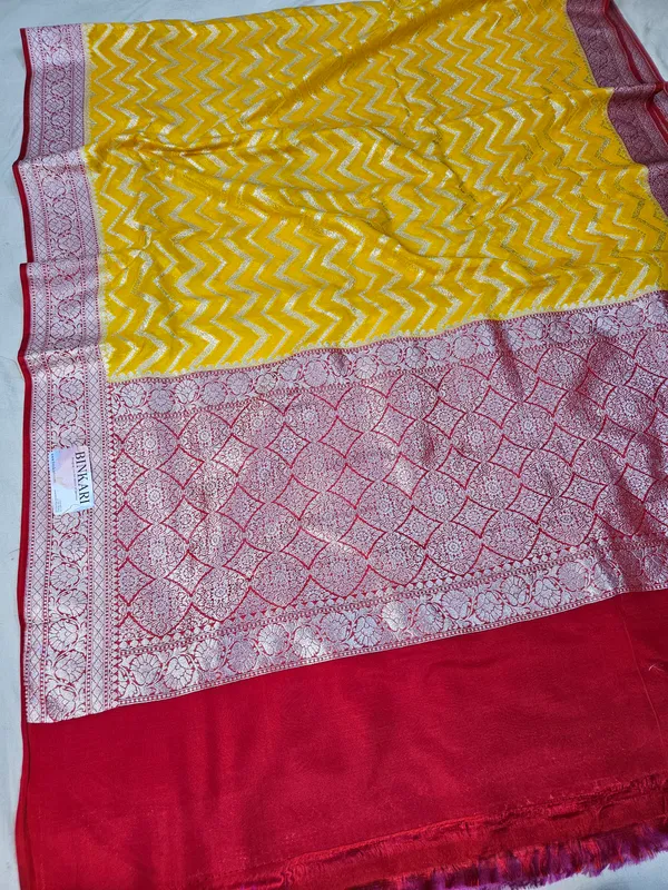 faux_katans_georgette_banarasi_saree_in_yellow