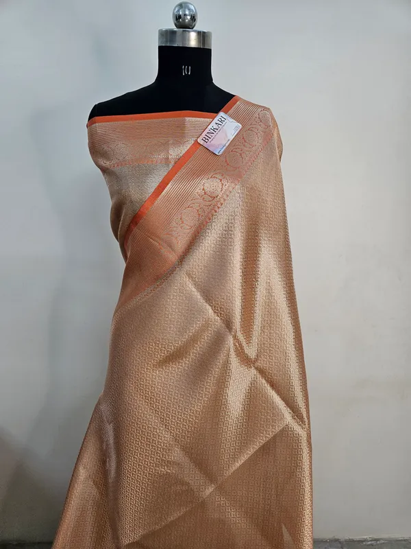 faux_tissue_orange_glass_weaving_banarasi_saree