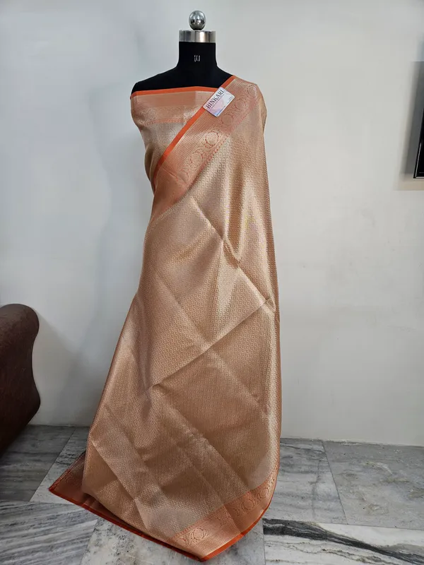 faux_tissue_orange_glass_weaving_banarasi_saree