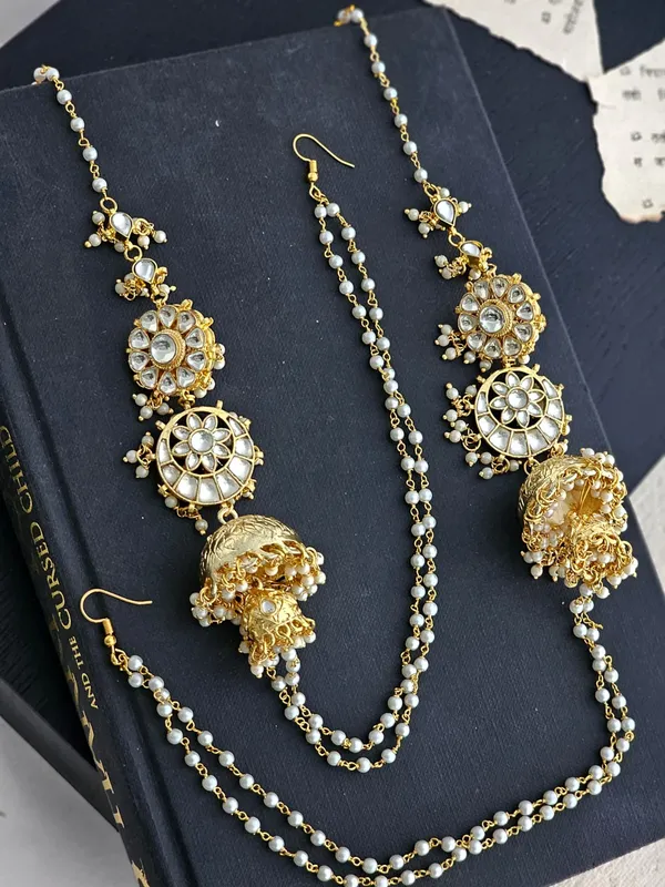 Zyara_Pachi_Kundan_Earchain