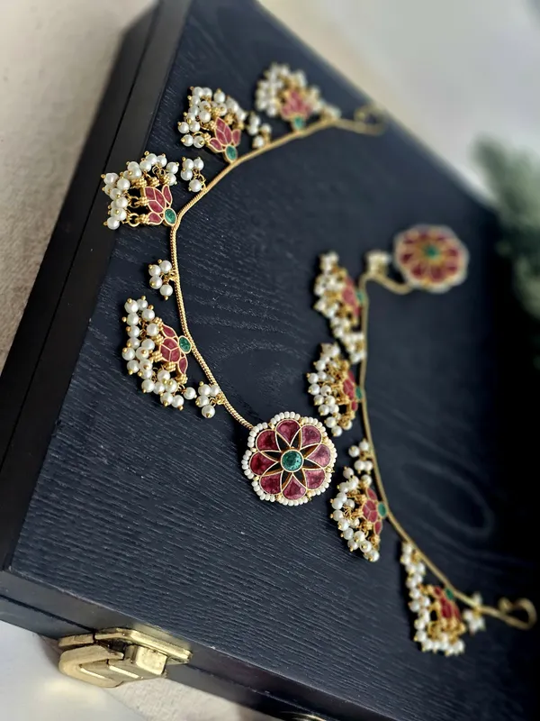 Rajphool_Meenakari_Stud_Earchain