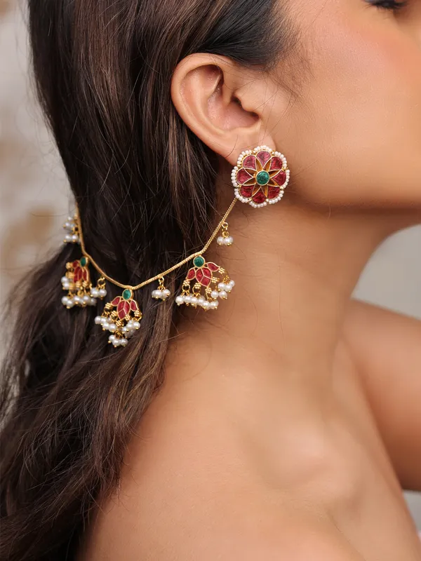 Rajphool_Meenakari_Stud_Earchain