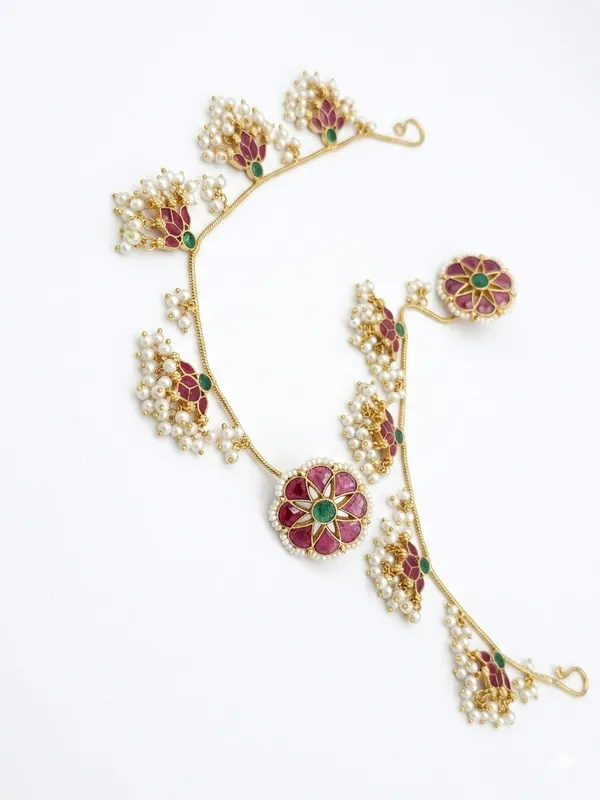 Rajphool_Meenakari_Stud_Earchain