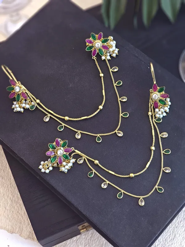 Elara_Petal_Kundan_Earchain
