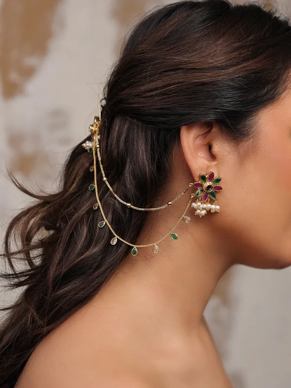 Elara_Petal_Kundan_Earchain