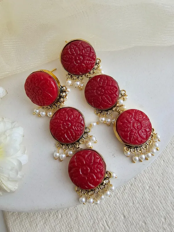 Red_Monalisa_Stone_Drop_Earrings
