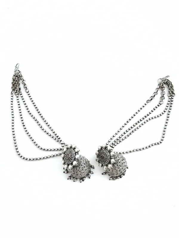Silver_Aura_Jhumka_Earchain