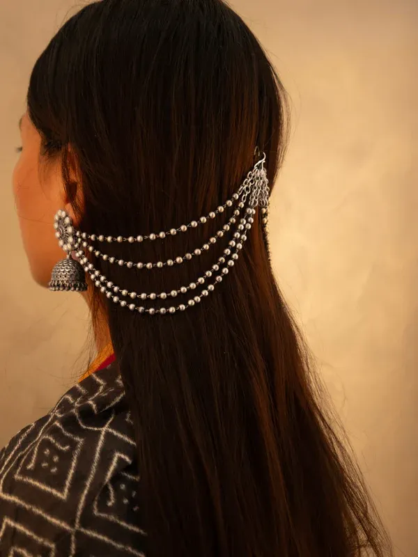 Silver_Aura_Jhumka_Earchain