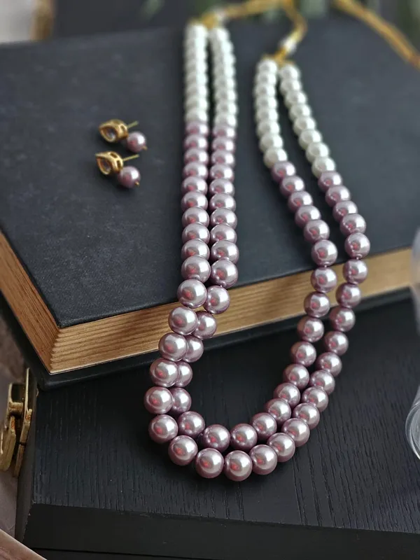 Roselle_Elegant_Double-Strand_Semi-Precious_Pearl_Necklace_with_Kundan_Studded_Earrings