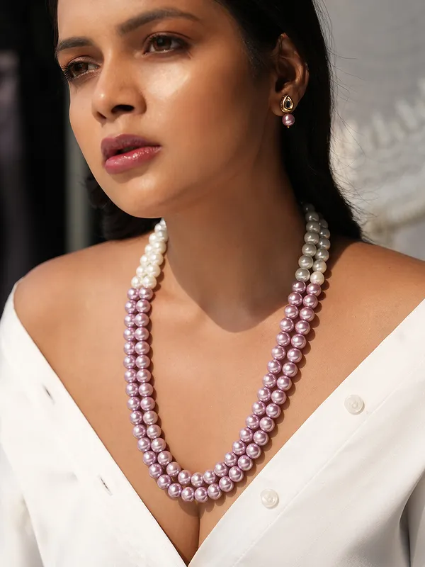 Roselle_Elegant_Double-Strand_Semi-Precious_Pearl_Necklace_with_Kundan_Studded_Earrings