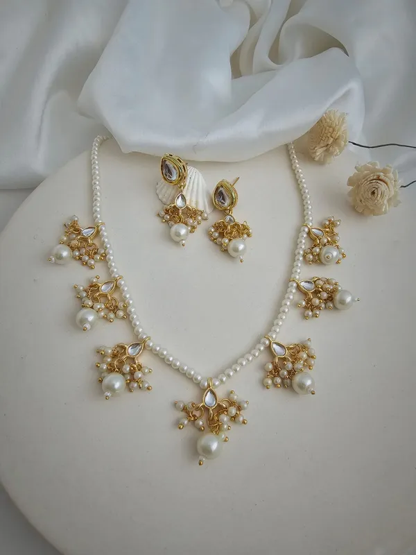 White_Pearl_Necklace_Set