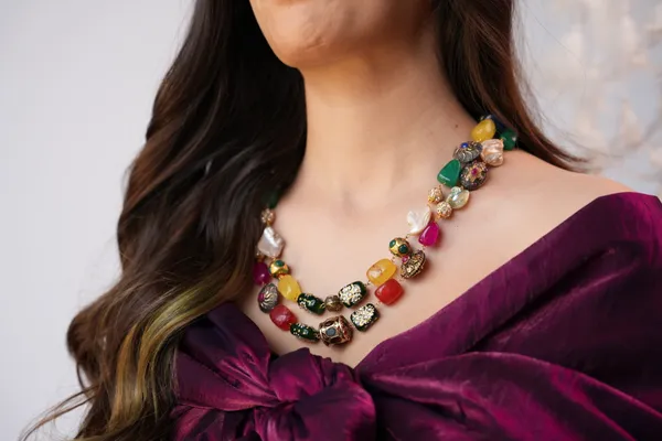 Mireille_Two-Layer_Necklace_with_Multicolor_Hand-Painted_Quartz_Stones