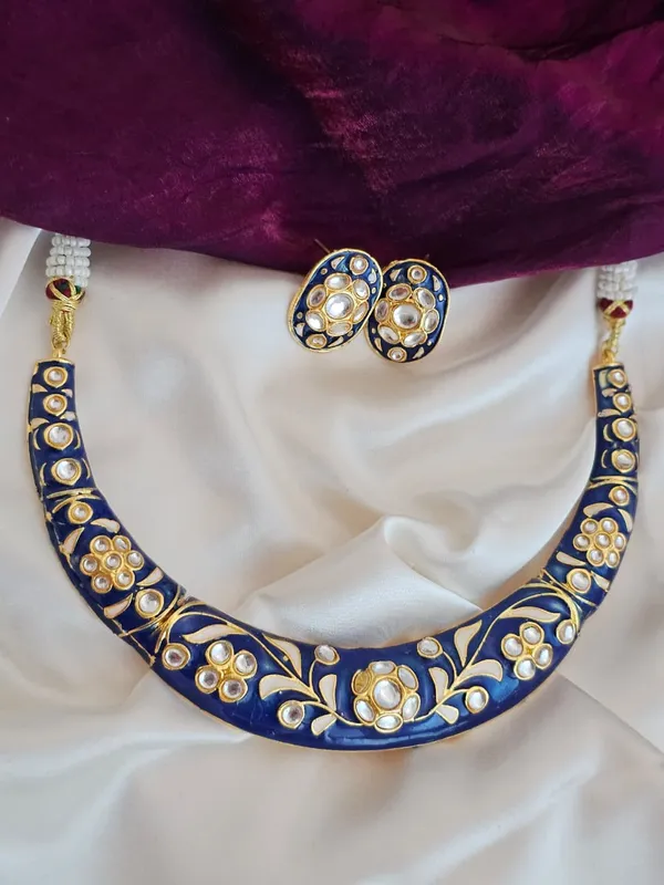 Blue_Velvet_Bloom_Necklace_Set_(Making_time_15_days)
