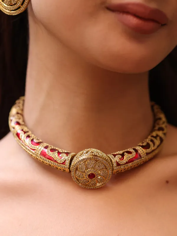 Crimson_Aura_Meenakari_Necklace_Set