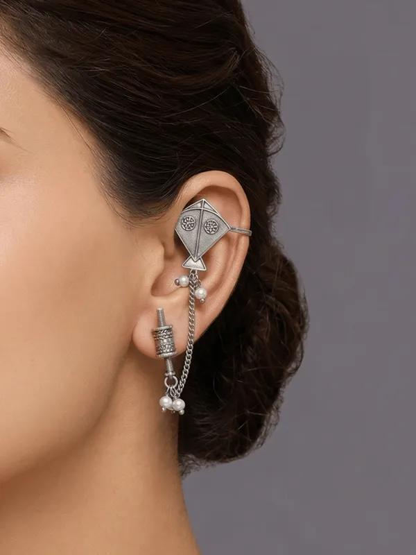 German_Silver_Kite_Quirky_Earcuffs