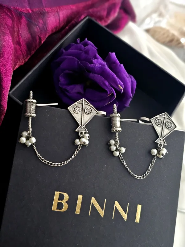 German_Silver_Kite_Quirky_Earcuffs