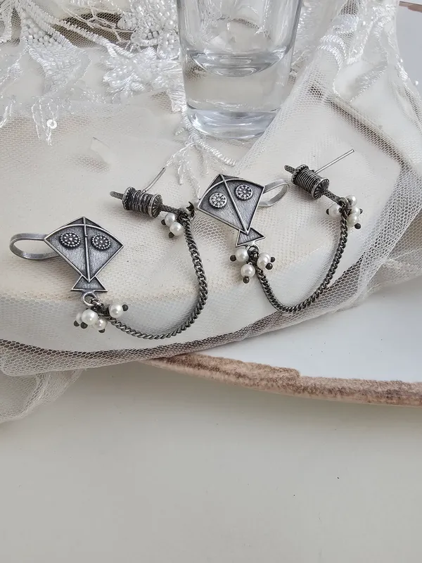German_Silver_Kite_Quirky_Earcuffs