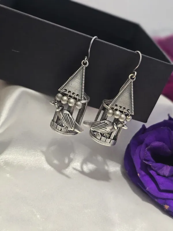 German_silver_Drop_earring