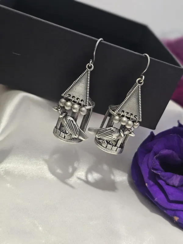 German_silver_Drop_earring