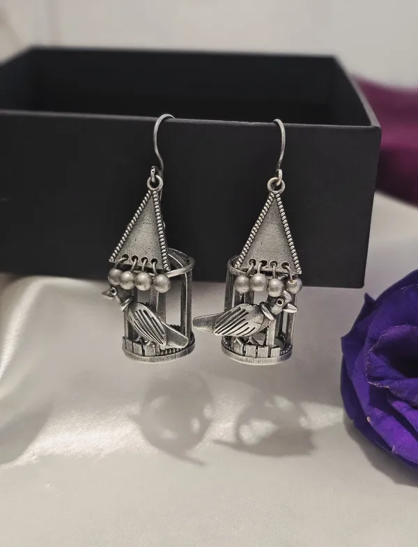 German_silver_Drop_earring
