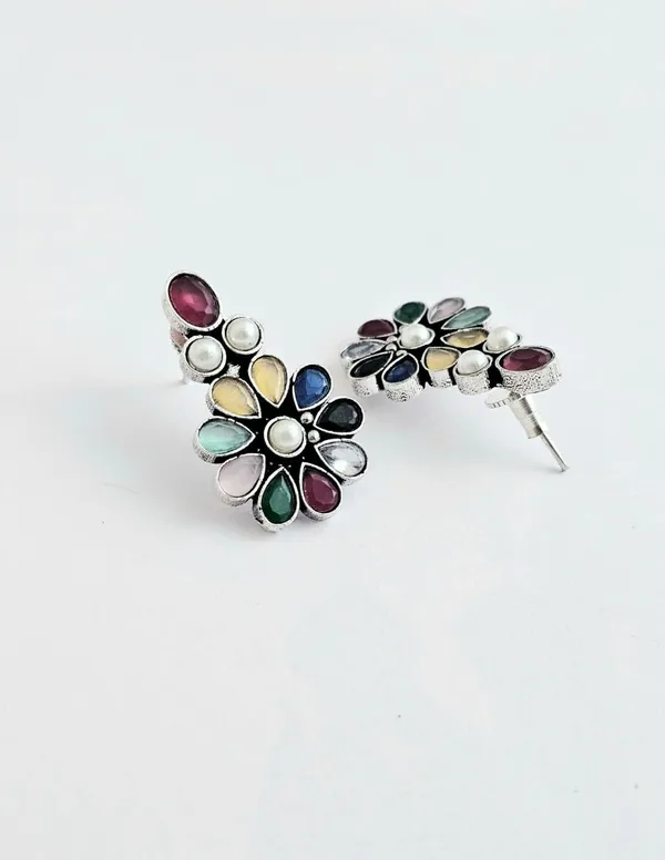 Antique_Multi_color_Flower_Stud