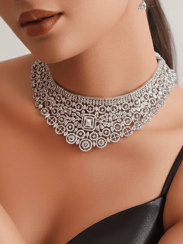 Silver_Petal_AD_Necklace_Set