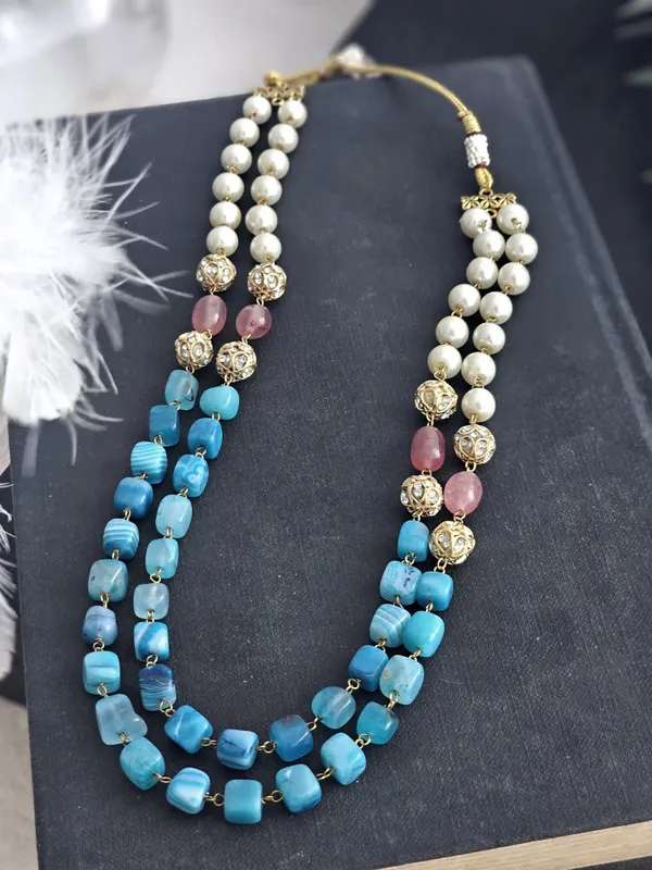 Oplya_Double_Strand_Semi_Precious_Stone_Necklace